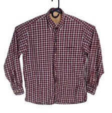 Burberry London Shirt Mens Button Up Top Long Sleeve Shirt Size L Gingham