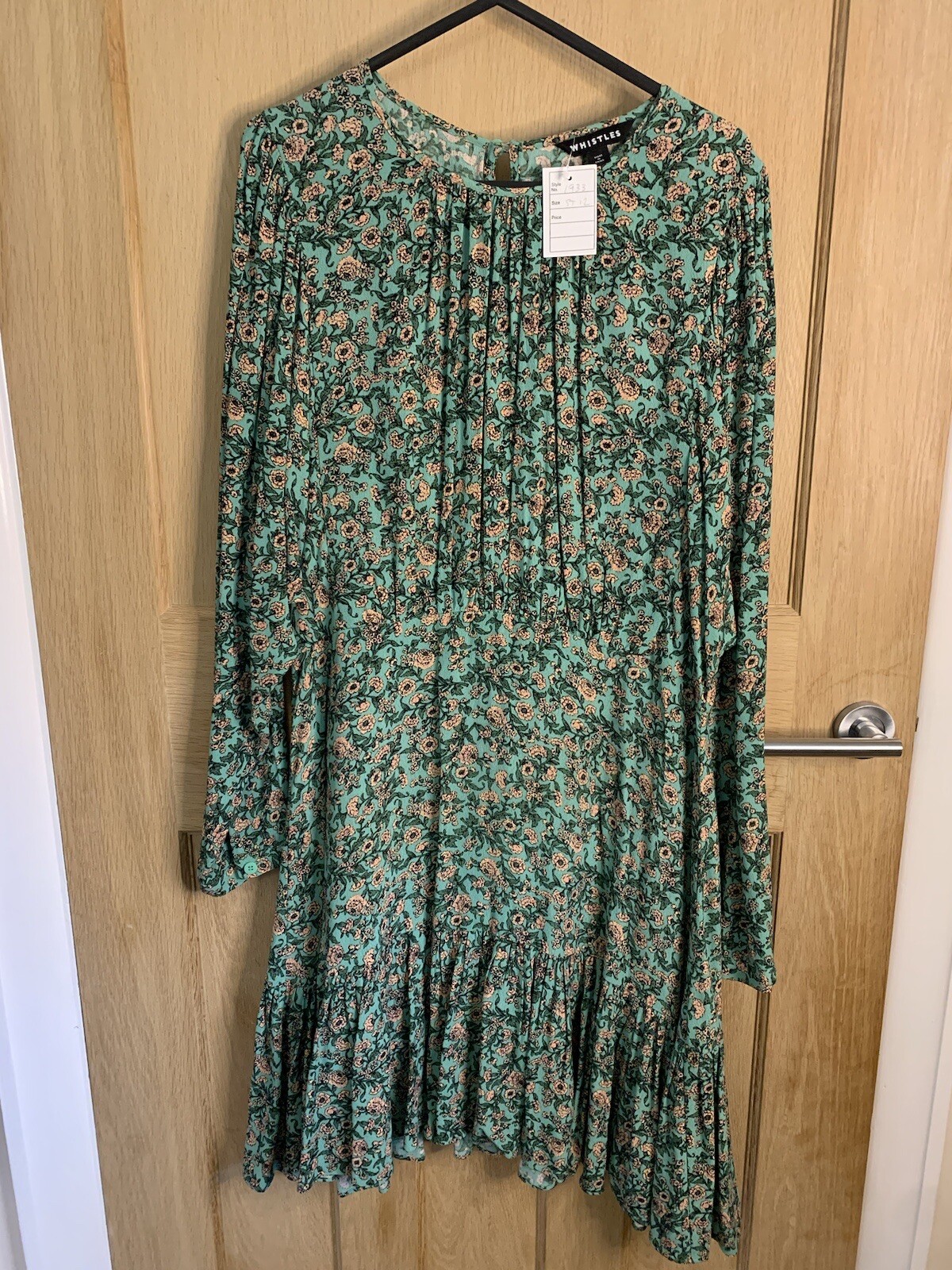 Whistles Heath Floral Print Dress UK 12 Green RRP 139 Mini Flippy All Seasons eBay
