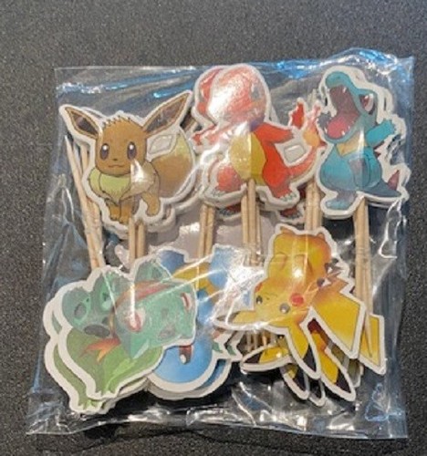 Pokemon 24 PIECE Cupcake Toppers