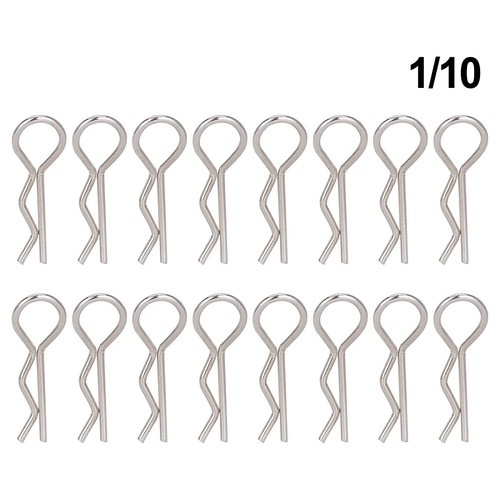 8pcs Metal Anti-lost Body Shell Wire Clip R Pin for 1/8 1/10 RC Crawler Car DIY - Picture 3 of 15