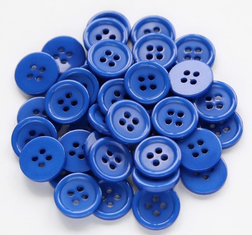 25mm Round Coat Buttons 4 Hole Resin Flat Back Button Choice of size & Colors - Picture 97 of 116
