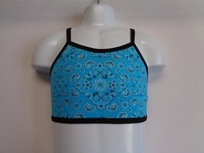 CHILD/TODDLER COUNTRY BANDANA SPORTS BRA TOP- GYMNASTIC,DANCE,KIDS,COSTUME,PARTY