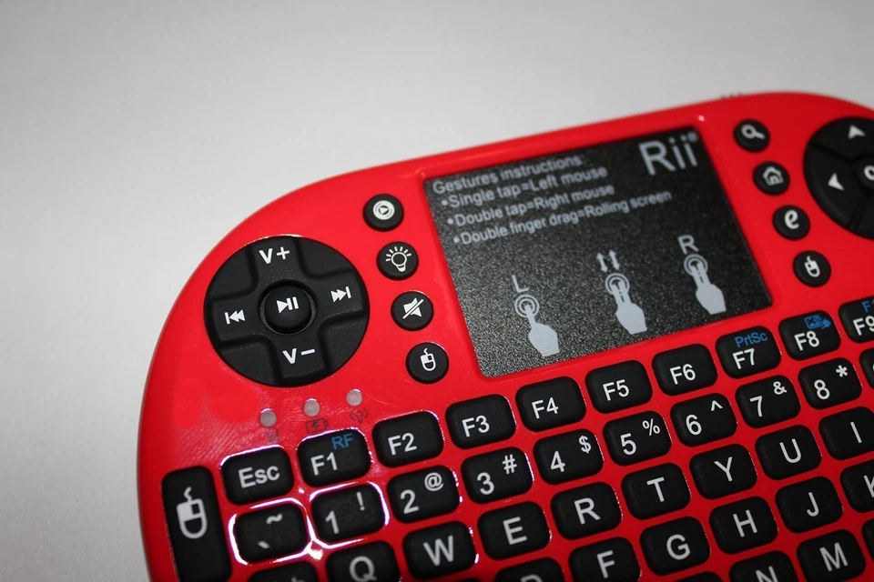 NEW Rii mini i8+ 2.4Ghz wireless RED keyboard WITH BACK-LIT for Smart TV PC - Image 2 of 4