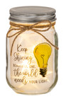 Ganz Twinkle Jar with Light Decor Keep Shining...World Needs Your Light ER70945