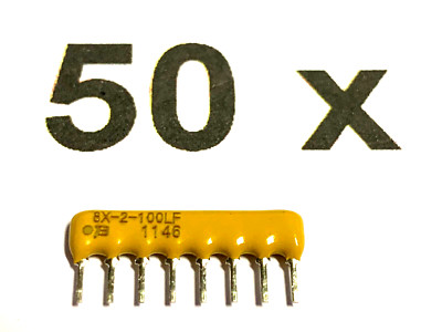 10R, 4x10R, 2%, 8pin. at 70°, BOURNS, Arrays, 4608X-102-100LF, 50 pcs