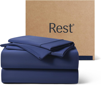 Evercool + Queen Bed Sheet Set, Blue, Breathable for Hot Sleepers, 3PCS