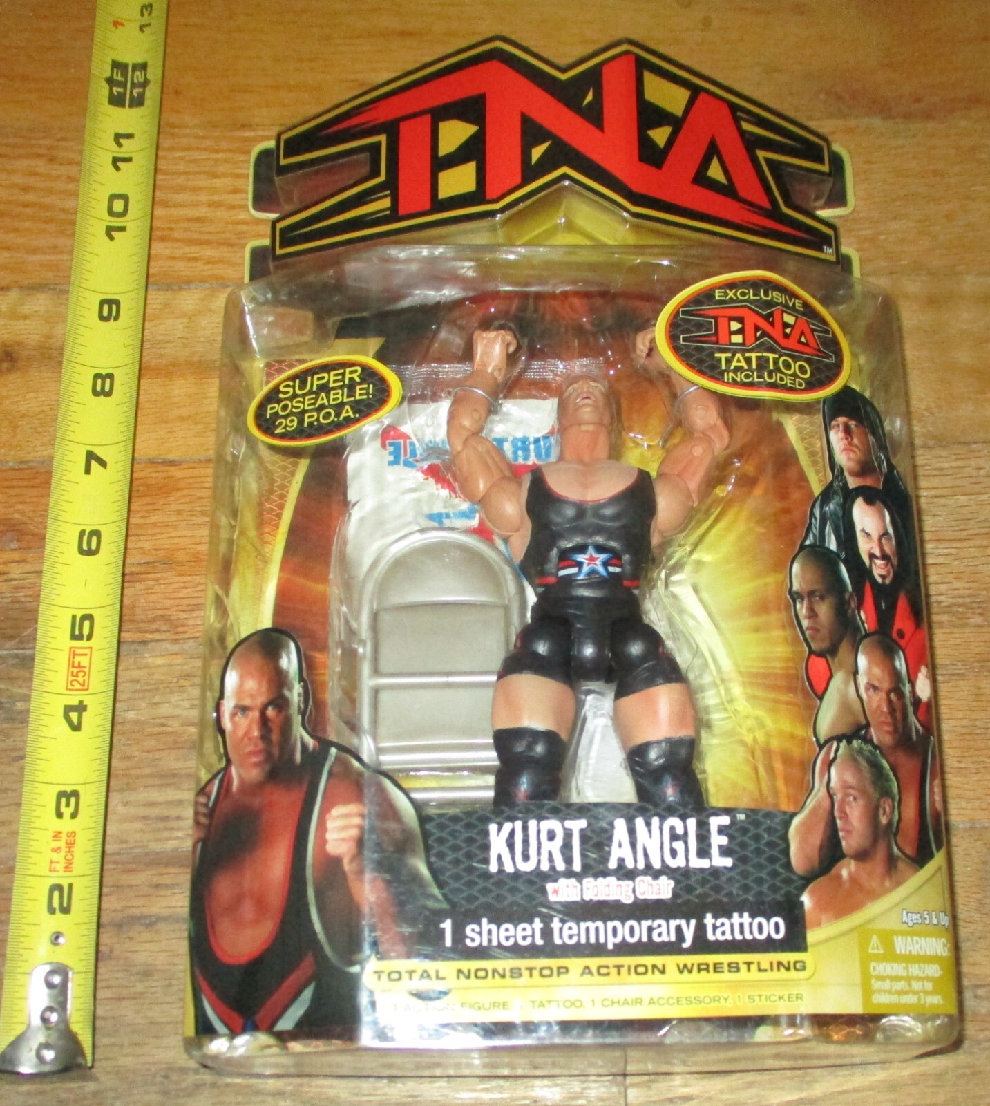 NWA TNA Impact Marvel Kurt Angle Wrestling Figure WWE Series 8 Olympian