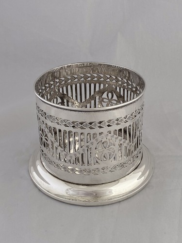 Sterling Silver Wine Bottle Coaster 1906 London MAPPIN & WEBB Antique EDWARDIAN - Picture 7 of 10