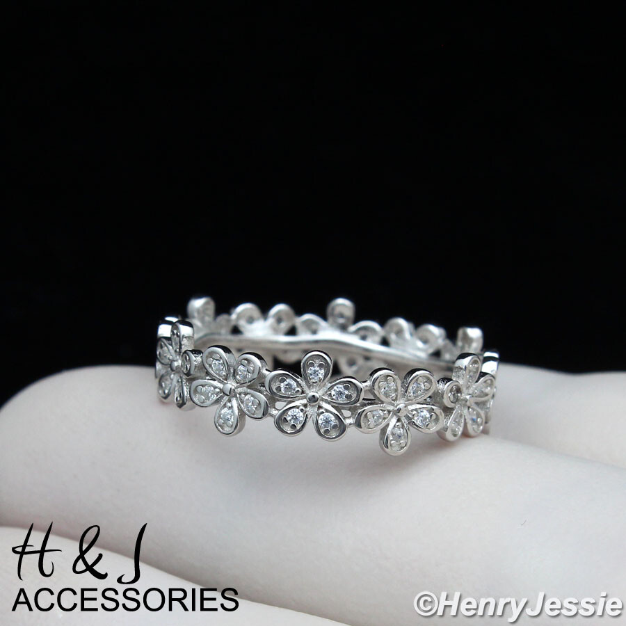 WOMEN 925 STERLING SILVER ICY CZ FLOWER SHAPE SILVER WOMEN 925 STERLING SILVER ICY CZ FLOWER SHAPE SILVER