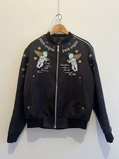 John Richmond Black Bomber Jacket With Embroidery - Size S