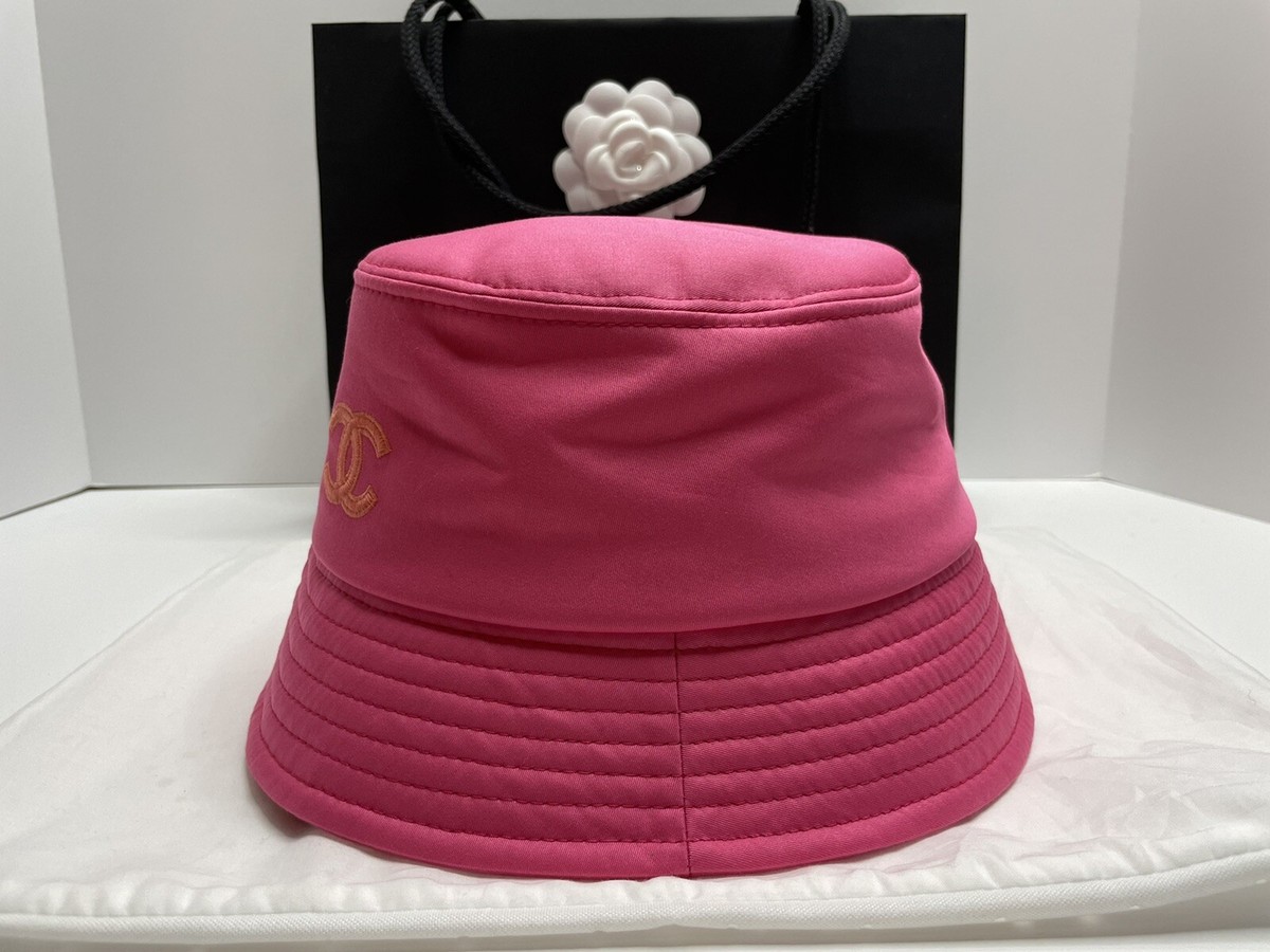 NWT 21P Chanel Pink CC Logo Bucket Hat Fushia/ Orange Size L | eBay