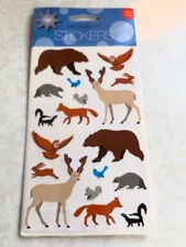3 SHEETS - MRS. GROSSMAN’S STICKERS GIANT WOODLAND ANIMALS 54PCS