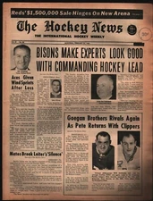 The Hockey News Vol 22 #20 Feb 22 1969 Pete and Tony Goegan Cover 111921WEEM2