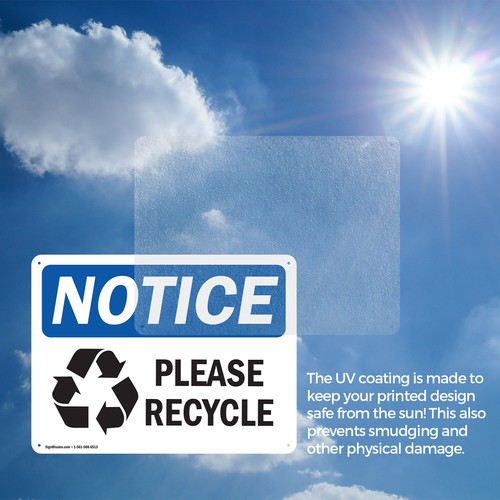 (2 Pack) Please Recycle OSHA Notice Sign Decal Metal Plastic - 第 7/21 張圖片