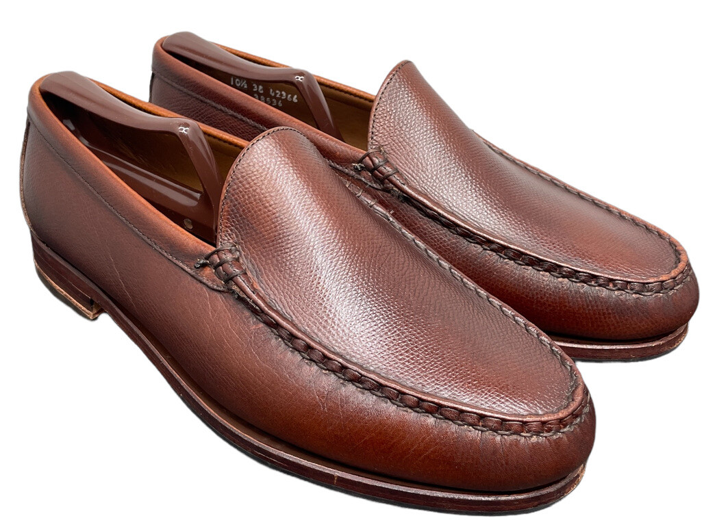 Allen Edmonds SANIBEL Chili Brown Pebble Leather Shoes Mens 11.5 D Vintage Allen Edmonds Sanibel Moc Toe Loafers 9D - Etsy main image 4