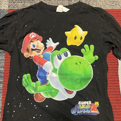 T-shirt Super Mario Galaxy 2 ragazzo media Nintendo ufficiale vintage rara - Foto 2 di 7
