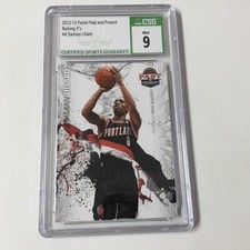 2012-13 Panini Past and Present Raining 3's Damian Lillard CSG 9 Mint NBA