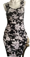 WHITE HOUSE BLACK MARKET Sz 0/XS Sleeveless Jersey Layered Sheath Dress