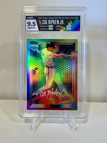 Topps Project 70 Cal Ripken Jr. By RISK Rainbow Foil /70 HGA 9.5