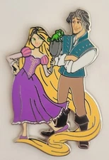 2024 Disney Parks Rapunzel Tangled Flynn Rider Pascal Frying Pan OE Pin New