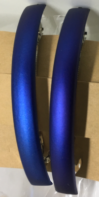 Pair Of Narrow Matte Metallic Hair Barrettes - French Style Clasps For Thin Or Long Hair