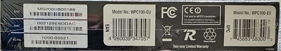 Laptop Wireless Card Linksys WPC100-EU Notebook Adapter Adaptor NEW BOXED SEALED - Image 3 of 4