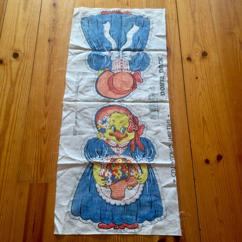 Vintage 1990s Cut Sew Stuffing DORIS DUCK Fabric Panel to Make Soft Toy 16" Tall - Picture 5 of 7