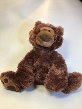GUND Philbin Teddy Bear Dark Brown 9" Sitting 12" Tall Plush Stuffed Animal Soft