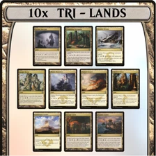 10x TRILANDS TRI-LAND Full Set All 3-Color Triple Lands Commander EDH MTG Magic