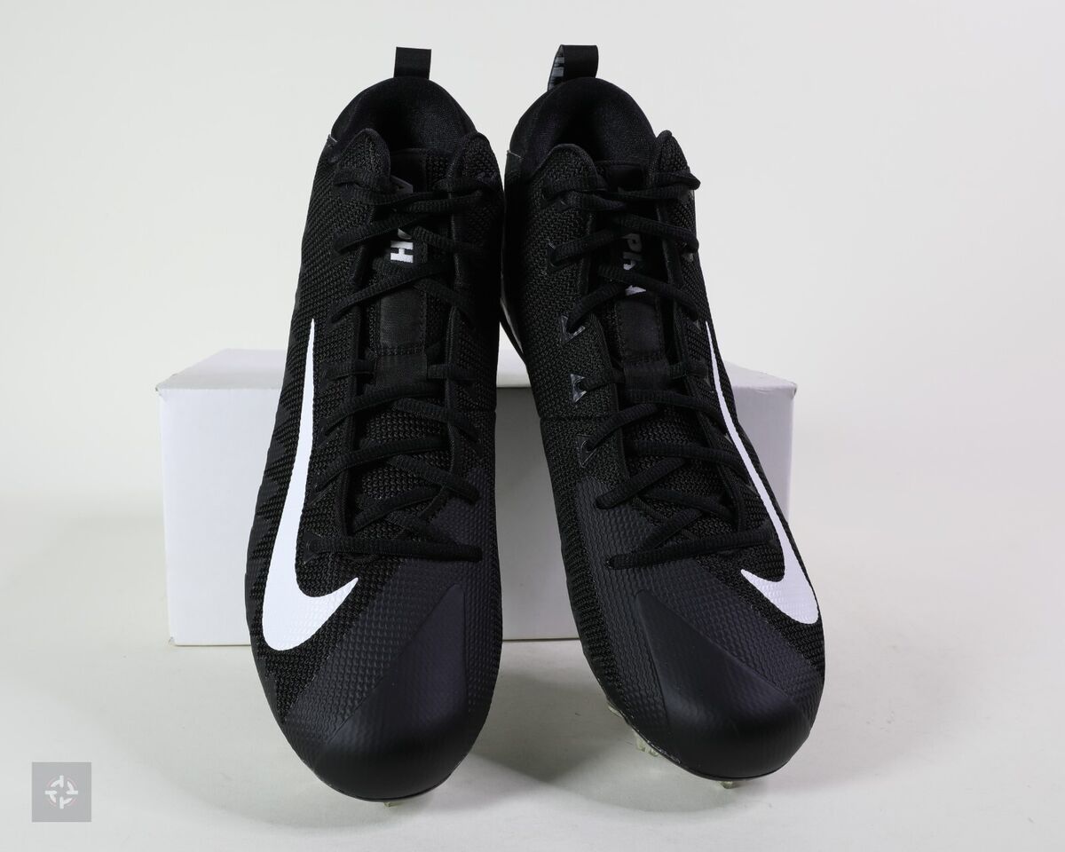 Nike Alpha Menace Pro Mid TD Black Football Cleats Men's Nike Alpha Menace Pro Mid TD Black Football Cleats Men's