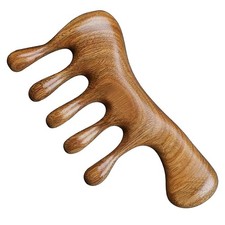 Manual Scalp Massager Comb for Scalp Hair Massage - Wooden Head Massager6444