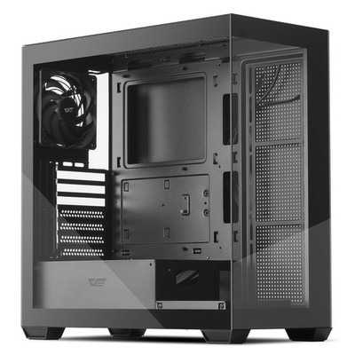 ATX Mid-Tower PC Case, Pre-Install 1 Non-LED PWM Fans Computer Case, Full Vie...