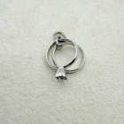 Vintage Sterling Silver Engagement and Wedding Ring Dangle Charm Pendant
