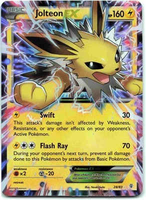 Jolteon EX Ultra Rare Generations GEN Lightning Holofoil 28/83  LP
