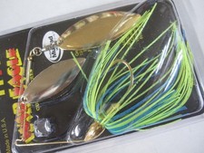 War Eagle Gold Frame Double Willow Spinnerbait 3/8oz #28 Chart Blue New Piano