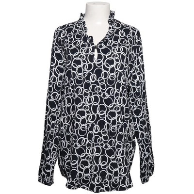 Erfo Pure, Bluse, Größe: 42, Schwarz/Weiß, Viskose, Print, Damen #onK