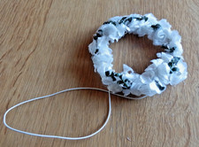 Vintage Haarkranz, Kommunion, Blumenmädchen  Tüll, Rosen, Myrte, Perlen