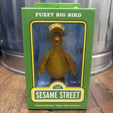 123 Sesame Street FUZZY BIG BIRD FLOCKED Super7 ReAction Figure UNPUNCHED NEW