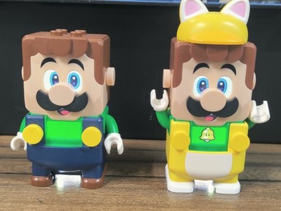 2 Lego Super Mario Interactive Luigi & Cat Power Luigi Figures