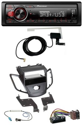 Pioneer 1DIN MP3 DAB USB AUX Autoradio für Ford Fiesta 10-17 JA8 ohne Display sc