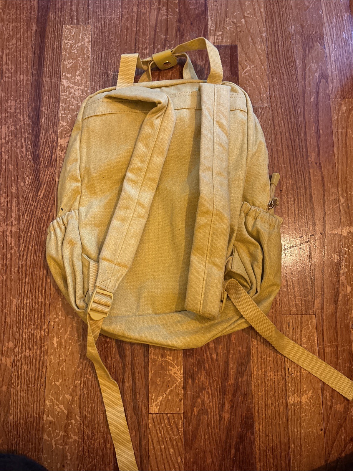 Mustard Yellow Medium Size Backpack Square Shape - image 4