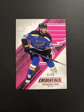 2024-25 Upper Deck Credentials - Brandon Saad #76 Pink /99