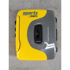 GPX Gran Prix Sports C3201D Personal Cassette Player Yellow Water Resistant