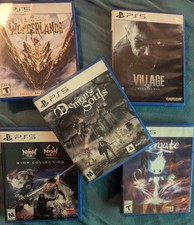 PS5 Game Lot - Demons Souls, Resident Evil Village, Tiny Tina's, Nioh 1&2 +