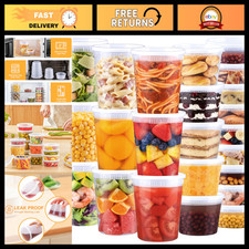 60 Sets Deli Containers with Lids - 32oz, 16oz, 8oz - Food Storage, Meal Prep