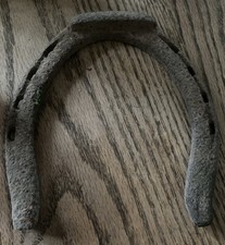 Antique PRIMITIVE HORSE SHOE Real HAND FORGED Horse Shoe XL  Unique Home Décor