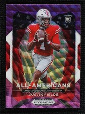 2021 Panini Prizm Draft Picks All-American Purple Wave Justin Fields #192 ow6
