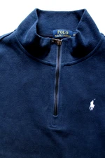 Polo Ralph Lauren custom fit 1/4 zip top 2XL navy long sleeved cotton JUMA275