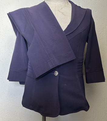 Vintage Damen 70er Jahre Zweiteiler Lila Disco Mod Style Anzug European Small
