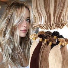 100 Real Remy Hair Keratin Pre Bonded 20" Nail U Tip Glue Human Hair Extensions